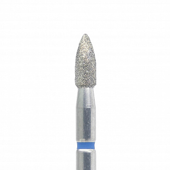 Фреза алмазная КМИЗ 866.104.254.060.025 (пламя укороченное, синий, 2.5 мм)